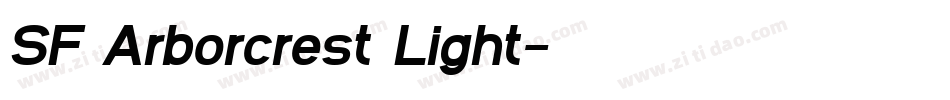 SF Arborcrest Light字体转换